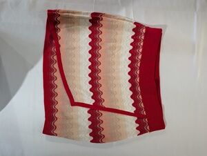 Missoni for Target red and beige zigzag mini skirt, size S